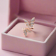 925 Silver Exclusive "Sparkling Bats" Ring for Girls