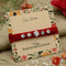 Silver Center Flower with Swasthik Rakhi for Boys