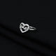 Sterling Silver 'Deep Love' Heart-Shaped Ring for Girls