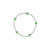 Silver Trendy Green Beads Girls Bracelet