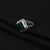 Silver Beautiful Green Stone Girls Ring