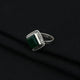 Silver Beautiful Green Stone Girls Ring