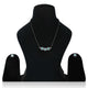 Sterling Silver Sky-Blue CZ Stone Mangalsutra with Matching Earrings