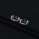 Sterling Silver Two in One Heart Light Color Crown Design Ring for Girls