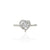 Silver promise ring featuring a beautiful design, symbolizing love and commitment