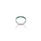 Sterling Silver Trendy Sleek Green Stripe RIng for Girls