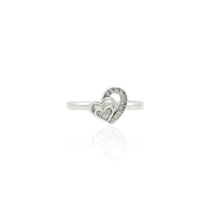 Silver ring for girls featuring a bold heart design for a striking look