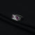 Sterling Silver Small Purple CZ Stone Square Ring for Boys