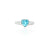 Sterling Silver Sky-Blue Stone Heart Ring