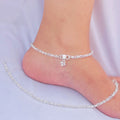 Elegant silver chain payal, perfect for everyday wear.