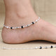 Beautiful Black and Silver Beads Sterling Silver Payal