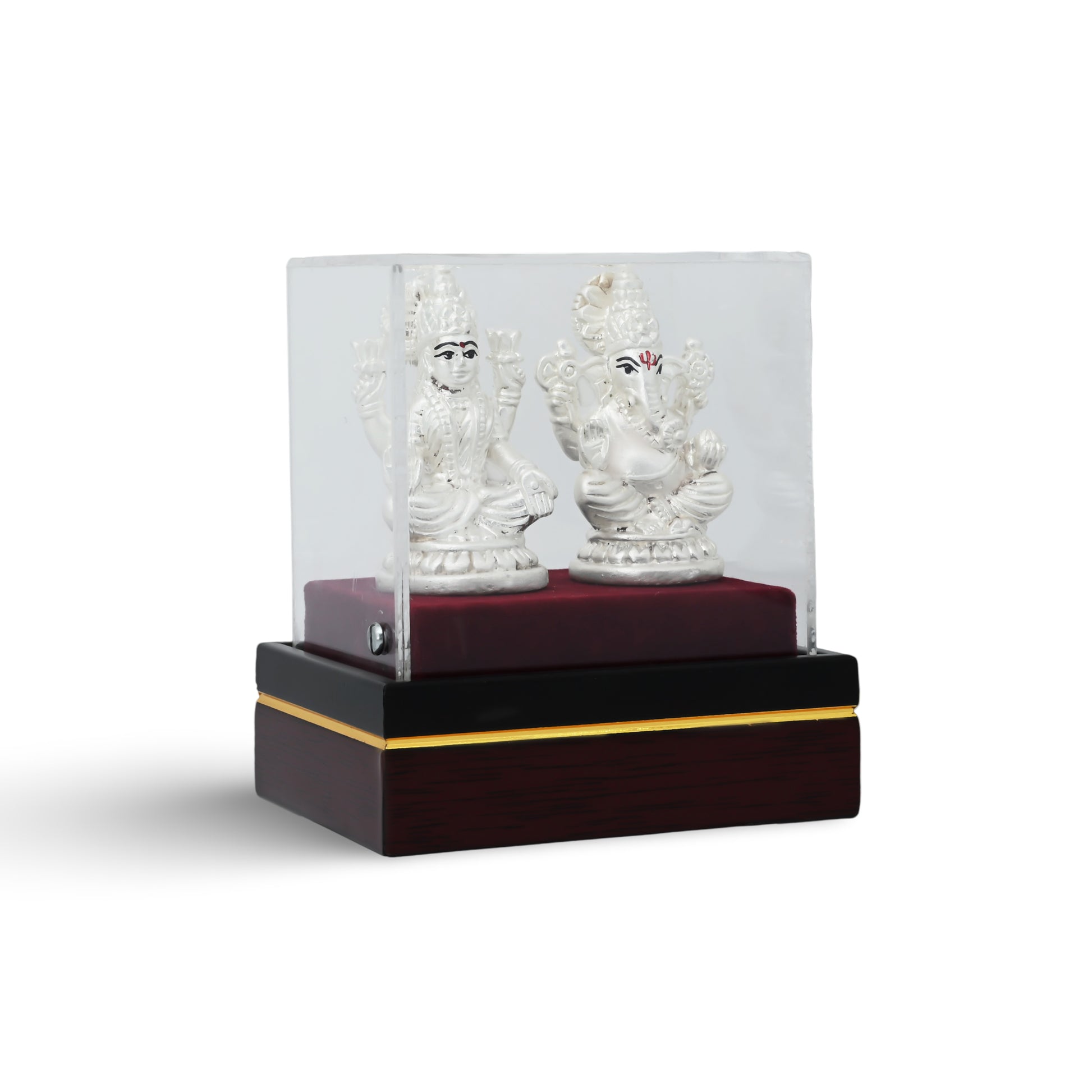 Premium silver Laxmi Ganesh Murti for spiritual practices, home decor, or special occasion gifts.