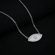 Eye Shape Silver Chain Pendant