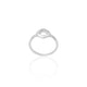 Silver White Minimal Gem Girls Ring