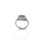 Sterling Silver Vintage Oval Purple Gemstone Ring for Her