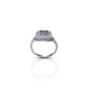 Sterling Silver Vintage Oval Purple Gemstone Ring for Her