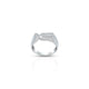 Trendy sterling silver ring for girls' fashion.