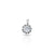 Silver Center CZ Stones with Flower Design Pendant for Girls