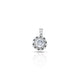 Silver Center CZ Stones with Flower Design Pendant for Girls