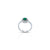 Elegant silver ring featuring a pear-shaped green stone for a refined look