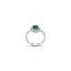 Elegant silver ring featuring a pear-shaped green stone for a refined look