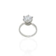 Silver Zircon Studded Grace Ring