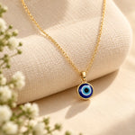 Silver Evil Eye Different Colors Pendant Gold Polish Necklace for Protection