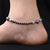 Silver Trendy Dual Heart Evil Eye Charms Anklets