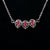 Beautiful silver mangalsutra with a bold red gemstone, perfect for a sophisticated look