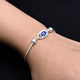 Silver Center Blue Evil Eye Bracelet for Boys