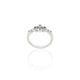 Silver Trendy Colored Gems Girls Ring