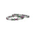 Charming Silver Bangles Set Featuring Gemstones