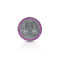Lakshmi Ganesha Silver Coin with Purple Stone Border