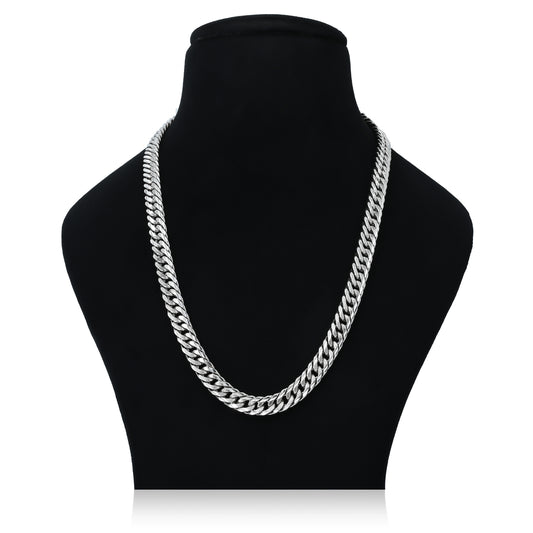 Stylish Thick Silver Cuban Chain