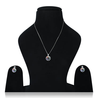 Exquisite silver necklace set with a beautiful design, perfect for enhancing any woman's elegance.