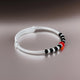 Silver Black and Red Beads Kada for Baby