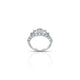 Silver ring featuring a crown design set with American diamonds