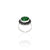 Silver Traditional Green Gem Girls Ring