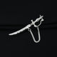 Silver Royal Sword Figure Pendant for Him