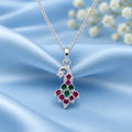 Classic Indian Peacock Silver Pendant