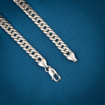 Stylish Thick Silver Cuban Chain