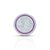 Purple and White Stones Silver Coin with Lakshmi Ganesha