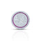 Purple and White Stones Silver Coin with Lakshmi Ganesha