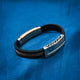 Elegant silver bracelet designed for men