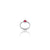 Sterling Silver Round Red Ruby Stone Ring