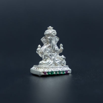 Silver Antique Lord Ganesha Murti