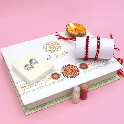 Traditional Silver Rakhi Gift Combo