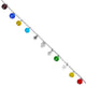 Seven Color Zircon Crystal Chain Bracelets (2)