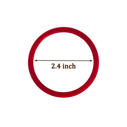 Heritage Red Bangles with Silver Detailing