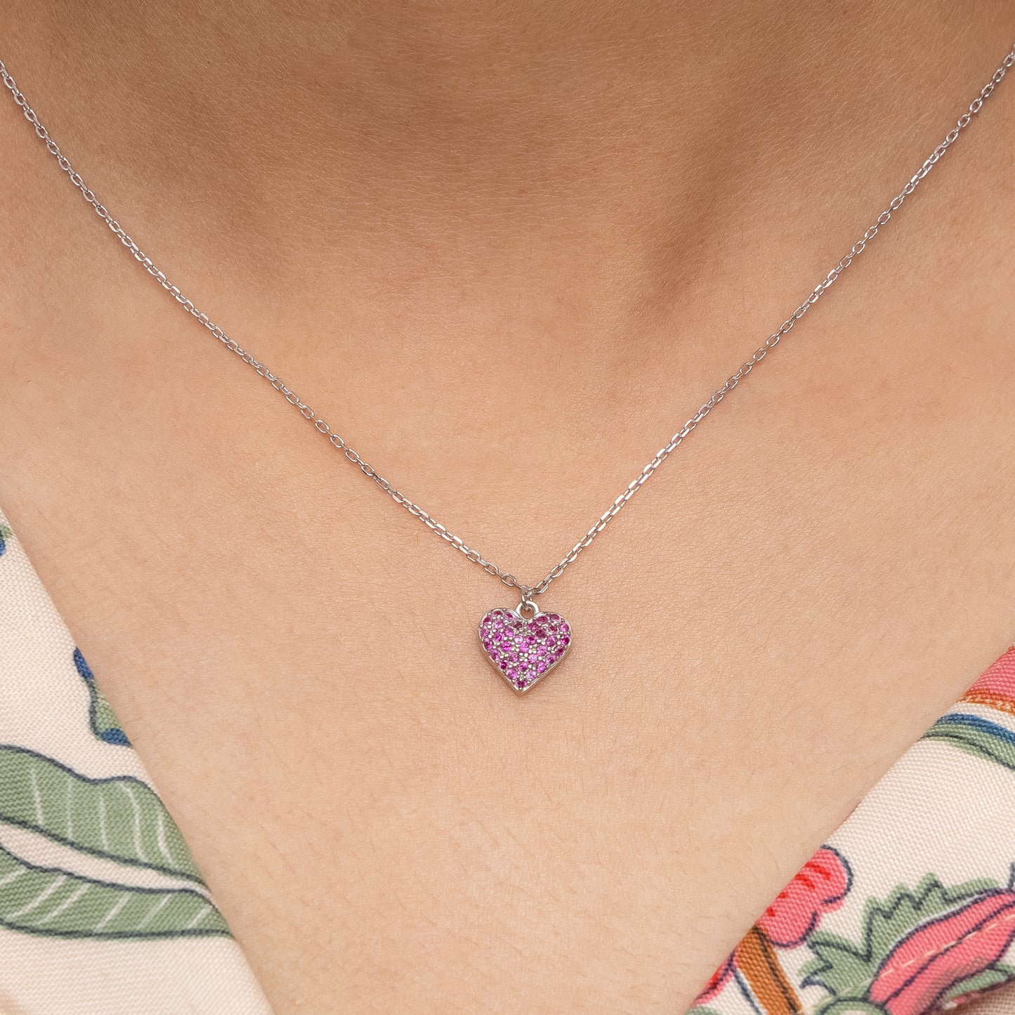 Heart Design Silver Chain Pendent